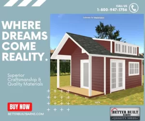 🏠 Better Built Barns, Inc. Shed Builders Eugene Oregon. When it comes to "sheds for sale near me" in Eugene, Oregon, there's no better choice than Better Built Barns, Inc. Ready to bring your dream shed to life? Contact us at ☎️ 1-800-941-2417 (Mon-Fri 8am-5pm, Sat 9am-4pm) to discuss your vision and receive a free, no-obligation quote. Experience the Better Built Barns, Inc. difference for yourself and join our ever-growing list of satisfied customers. https://betterbuiltbarns.com